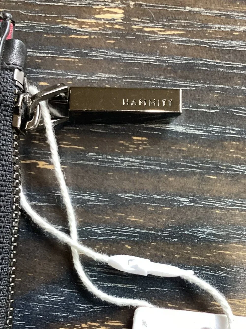 Hammitt 210 West Black Pebble Leather Card Holder